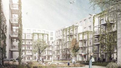 Realisierungswettbewerb Wohnungsbau mit Kita und Flexi-Heim für das Baufeld WA 19 Freiham Nord in München